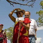 Rinpoche and Gerardo Abboud (translator) at the site
