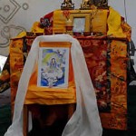 Dorje Yudronma image on tent shrine