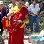 Rinpoche gives the blessing