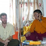 Adam Kane & Rinpoche at Chobar 9.30.11