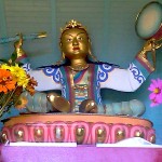 Dorje Yudronma installed in her shrine, 2010